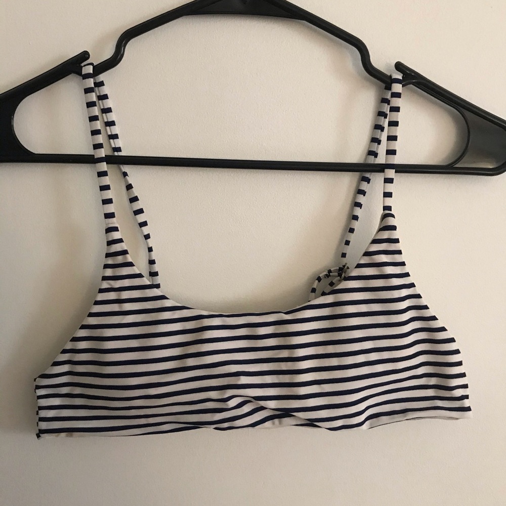 Striped bikini top